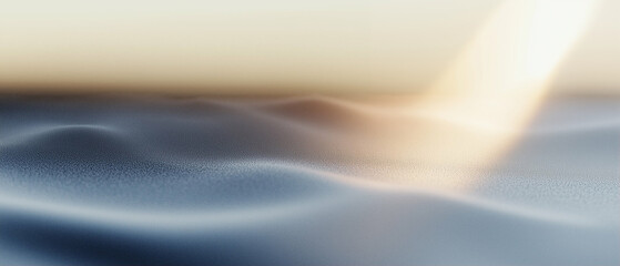 Poster - Ocean waves and abstract landscape capturing serene nature and tranquil beauty at sunrise