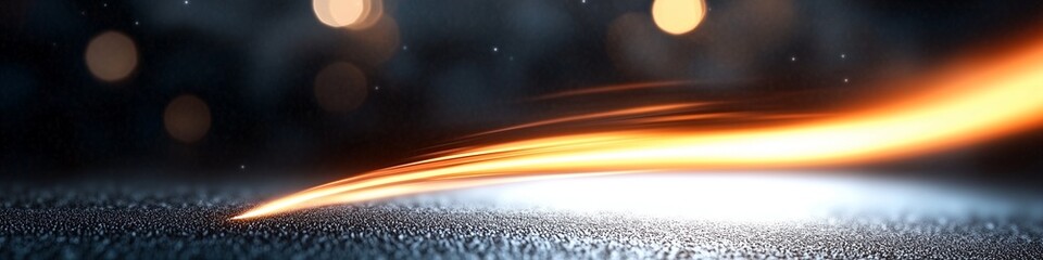 Poster - Light trail and graphic design creating dynamic motion effects