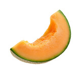 slice of melon isolated on transparent background