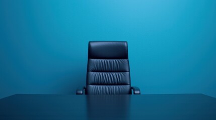 Poster - Empty chair in the boardroom suggesting absence and decision making
