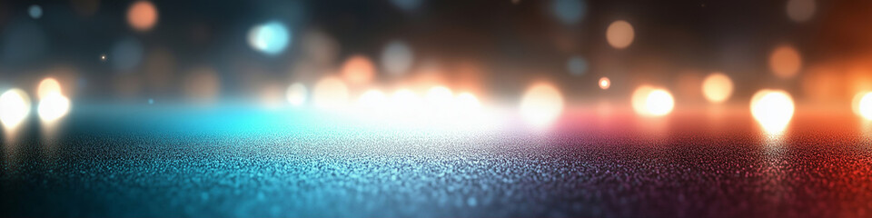 Poster - Light bokeh background with colorful lights and dreamy atmosphere for creative projects