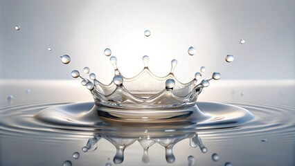 Poster - A liquid crown forms a majestic splash upon impact with a still surface