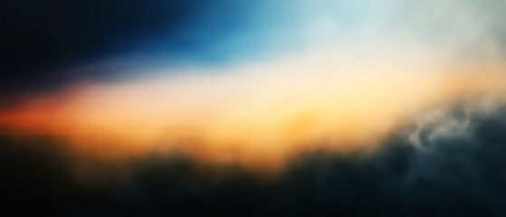 Poster - Sky sunset landscape colorful clouds evening light serene view