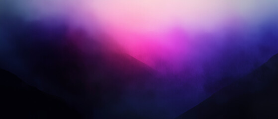 Poster - Mountain landscape abstract colorful mountains in soft glowing light