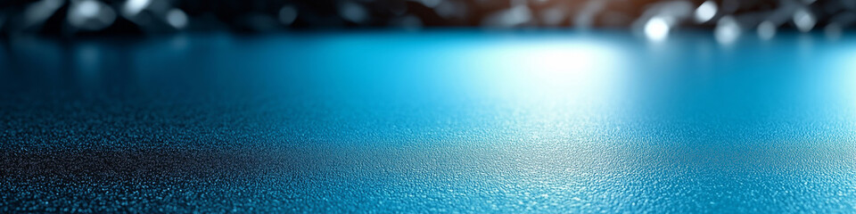 Poster - Abstract background featuring a vibrant blue surface with glimmering reflections and depth emphasizing texture and color