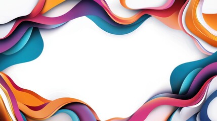 Poster - Abstract Dynamic Geometric Background with Colorful Lines and Curves for Creative Designs and Presentations