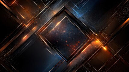 Poster - Modern Geometric Decorative Art with Dynamic Lines and Borders in Vibrant Colors for Abstract Backgrounds