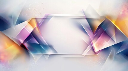 Poster - Modern Geometric Decorative Background with Colorful Lines and Borders for Artistic Design Projects