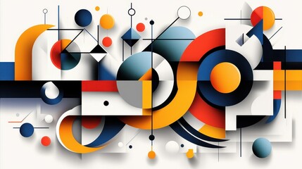Poster - Dynamic and Stylish Geometric Lines and Borders in a Modern Abstract Layout with Vibrant Colors