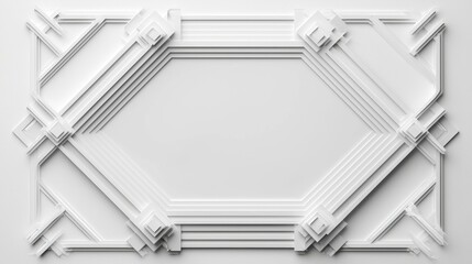 Poster - Elegant Geometric Frame with Symmetrical Borders and Lines for Artistic Backgrounds and Designs