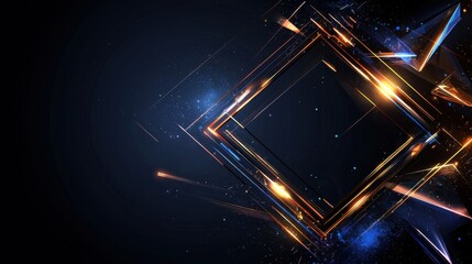 Poster - Futuristic Geometric Lines and Borders with Dynamic Elements in a Clean Design for Modern Backgrounds