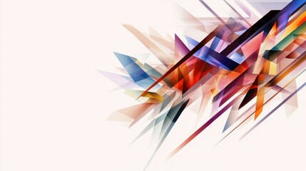 Poster - Trendy Geometric Design with Dynamic Lines and Vibrant Borders in Modern Abstract Style
