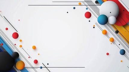 Poster - Modern Abstract Geometric Lines and Borders in Vibrant Colors for Creative Visual Projects