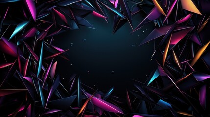 Poster - Abstract Geometric Lines and Sharp Artistic Patterns in Vibrant Colors for Modern Designs