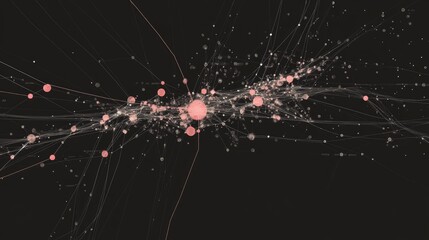 Poster - A clean and vibrant visualization of digital data flow with luminous nodes and trails.