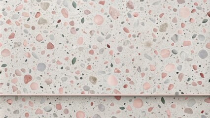 Wall Mural - Elegant Terrazzo Texture with Subtle Pink Accents and a Divider