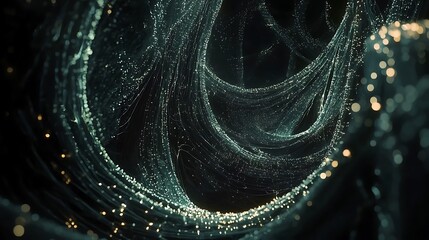 a spiral of light and dark colors with a lot of dots