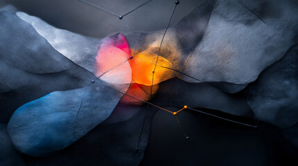 Poster - Abstract art showcasing vibrant colors and organic shapes, evoking emotion and creativity