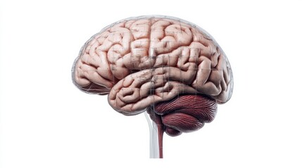 Poster - Detailed Anatomical Illustration of the Human Brain Showcasing Structure, Functionality, and Complexity of Neural Connections in a Clear and Engaging Style