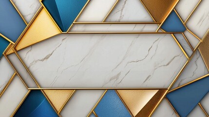 Poster - Elegant Geometric Patterns with Gold Accents on Luxurious Textured Background