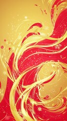 Poster - Vibrant abstract christmas design holiday artwork digital festive atmosphere close-up view modern concept