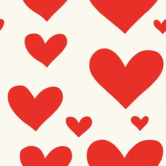 Poster - Red heart texture pattern for Valentine's Day design