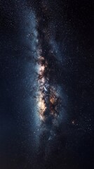 Wall Mural - desert with starry sky at night with copy space vertically 9:16