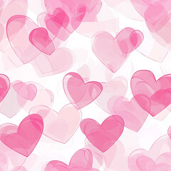 Aufkleber - Pink heart texture with overlapping transparent layers for Valentine's Day