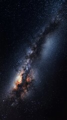 Wall Mural - desert with starry sky at night with copy space vertically 9:16
