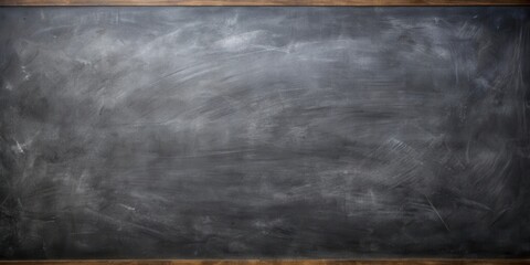 Poster - Dark Gray Chalkboard with Wooden Frame, Perfect for Backgrounds and Textures