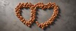 © Wachiraporn - A creative way of presenting almonds in the shape of a heart , food, heart shape