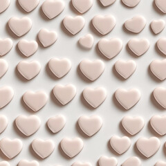 Aufkleber - Soft beige heart pattern texture for Valentine's Day backgrounds