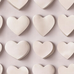 Aufkleber - Elegant beige heart texture with a seamless Valentine's Day pattern