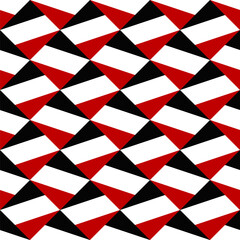 Poster - Random seamless abstract geometric threetone pattern background design