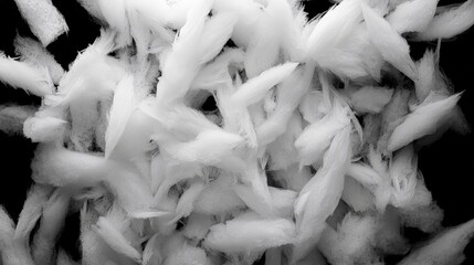 Aufkleber - Abstract view of fluffy white material on a dark background creating a soft texture