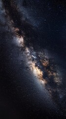 Wall Mural - desert with starry sky at night with copy space vertically 9:16