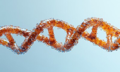 Poster - Stunning Visualization of a DNA Double Helix Structure in Vibrant Colors, Representing Genetic Material and Molecular Biology Concepts for Scientific Themes