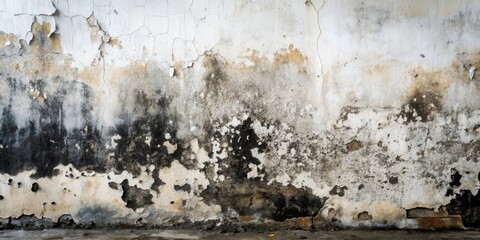 Aufkleber - Aged Weathered Wall Texture  Distressed Concrete Background with Peeling Paint and Cracks
