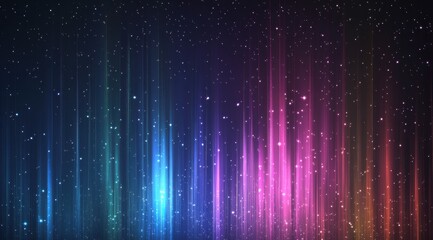 Wall Mural - Colorful fireworks in the night sky, simple background, dark blue background