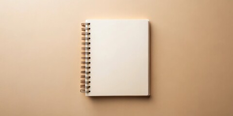 Poster - A blank spiral-bound notebook rests on a neutral background, perfect for note-taking or creative endeavors.