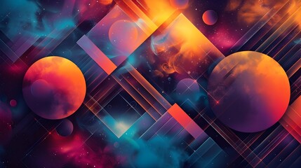 Poster - Abstract art wallpaper background design digital painting colorful illustration graphic