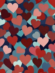 Wall Mural - seamless pattern with hearts