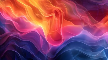 Poster - Brightly colored geometric shapes in 3D abstract composition