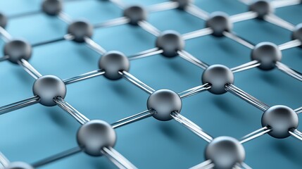 Poster - Glowing Blue Data Stream Visualization with Encrypted Elements in 3D
