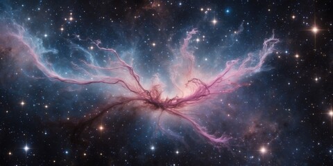 vibrant nebula in deep space with stars and galaxies