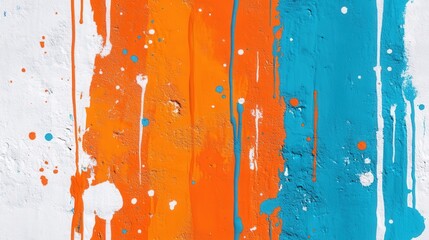 Poster - colorful expression of emotions in abstract paint drips and splashes on a bright surface