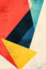 Poster - Dynamic arrangement of bold geometric shapes in a minimalist Nordic-inspired design with a light background