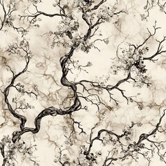 Poster - Sophisticated Seamless Pattern of Toile de Jouy Design Elements