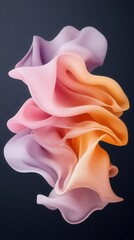 Poster - Abstract waves of gradient color flowing across a dark background, dynamic and vibrant, a stunning choice for your phone's wallpaper.