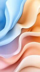 Poster - Abstract waves of gradient color flowing across a dark background, dynamic and vibrant, mobile wallpaper.